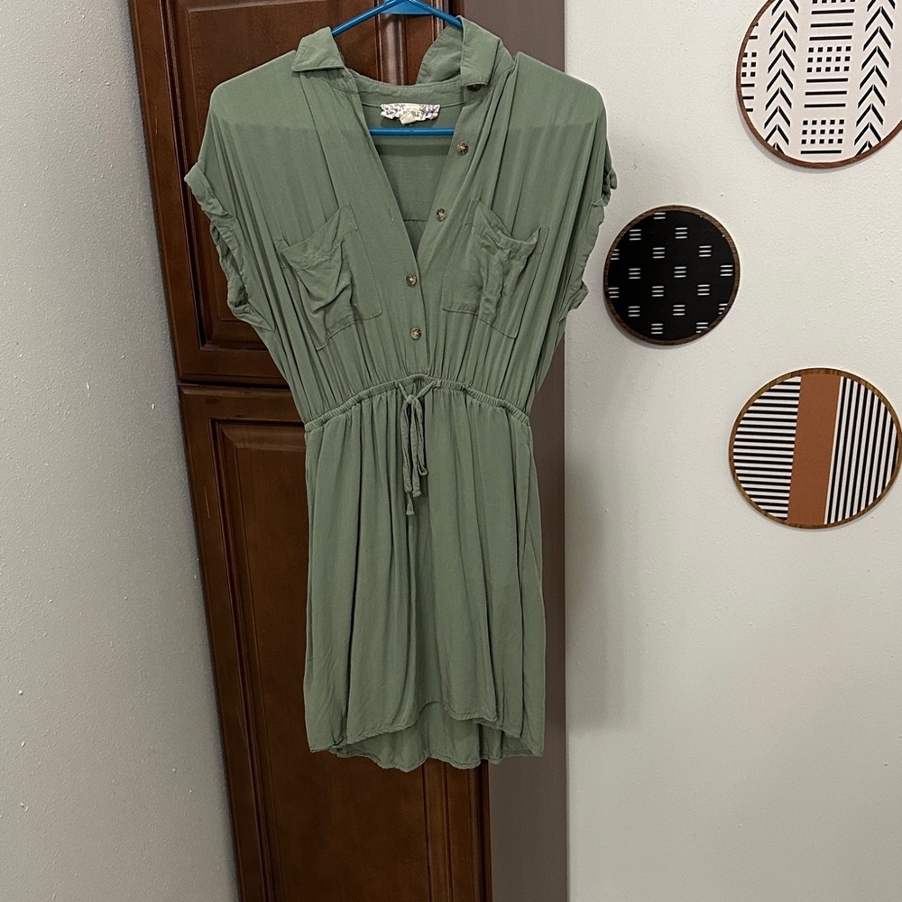 Pink Republic Sage Green Midi Dress